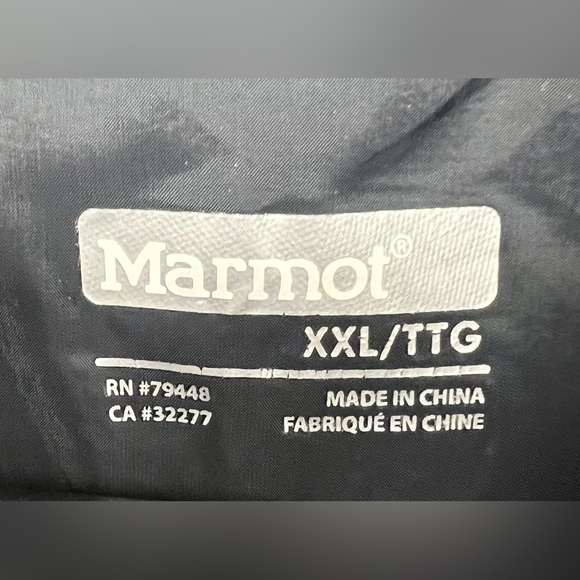 Marmot‎ Black Men's Vest- XXL, Zipper works, but stiff - Picture 3 of 6
